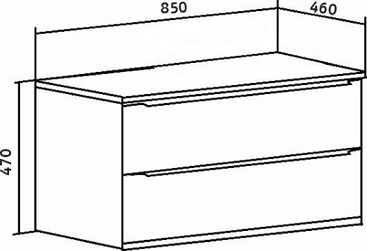 Runo Мебель для ванной Мальта 85 Tre подвесная дуб/черная – картинка-13